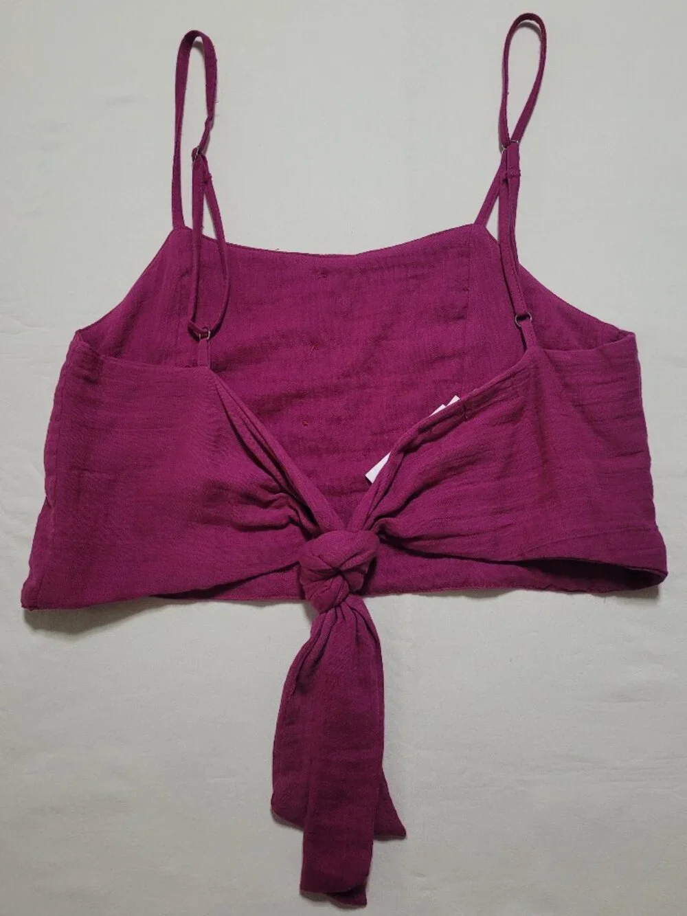 Lotus & Luna Cruisin Crop Top Viva Magenta Cotton Gauze Boho Top Large Coastal - Picture 2 of 9